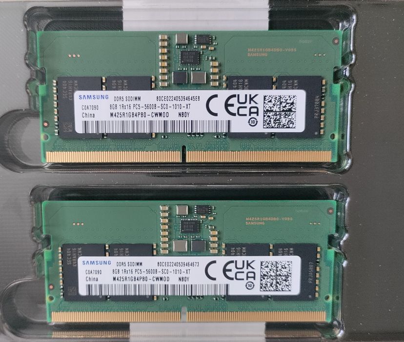 Пам'ять ОЗУ Samsung DDR5 SoDIMM 2x8Gb (16Gb)  5600