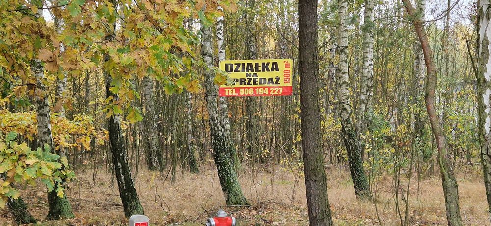 Działka budowlana Budy Grzybek 1512mkw objęta miejscowym planem