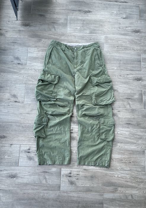 Gap Multipocket Nylon Cargo Pants Green Colour Streetwear карго штани
