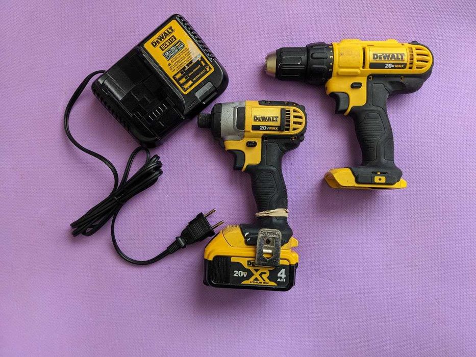 Шуруповерти Dewalt 20V DCD771 / DCF885 АКБ 4 Аг зарядний пристрій