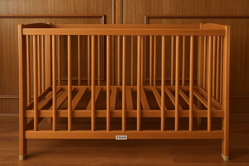 Cama de Bebé, berço em Madeira, Segura, Estável e Pronta a Usar, Só 30