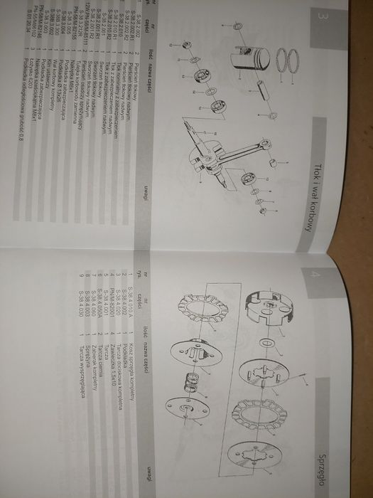 Instrukcja obsługi katalog czesci rama silnik komar sztywniak