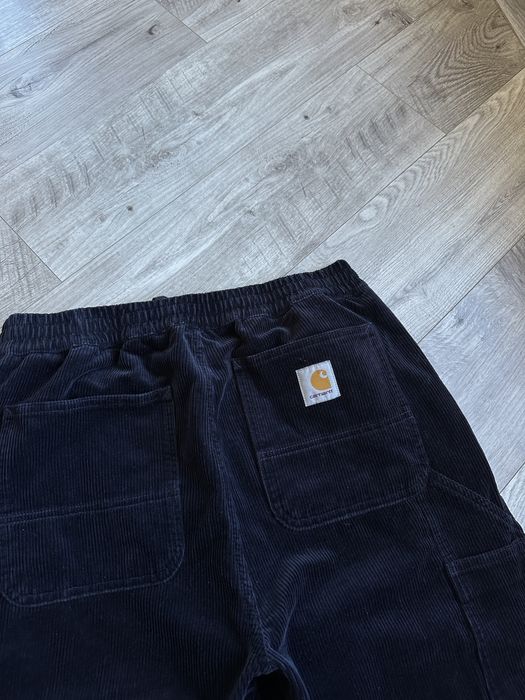 Класичні вельветова штани Carhartt чоловічі темно сині оригінал