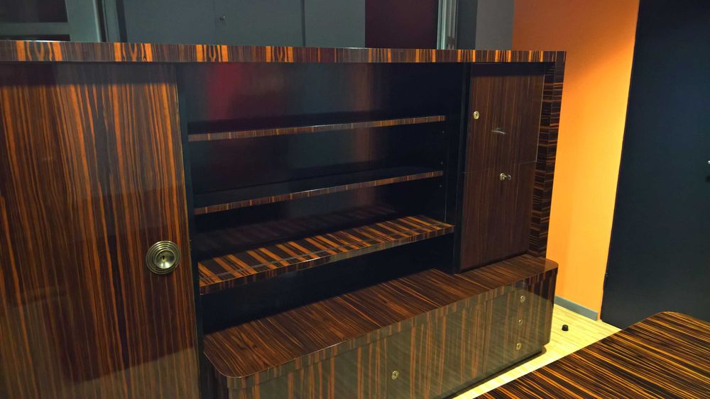 KREDENS BUFET ART DECO Bruno Paul piękny oryginał Makassar Rzadkość