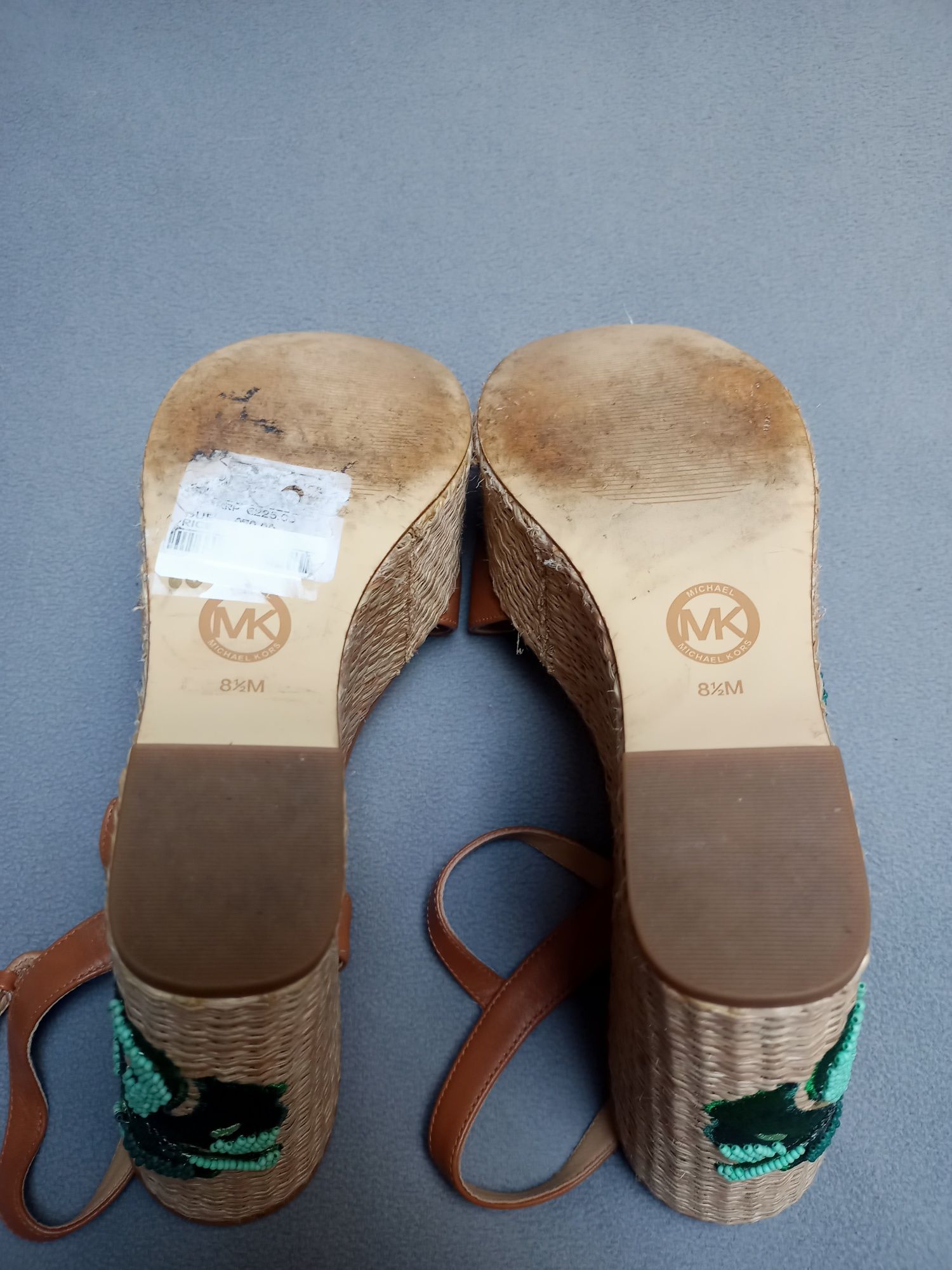 MICHAEL KORS Buty espadryle koturna haftowane Michael Kors