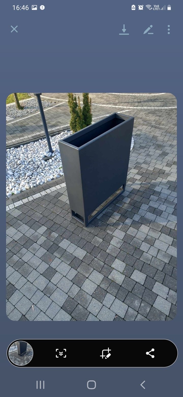 Donice metalowe malowane metodą  proszkową
