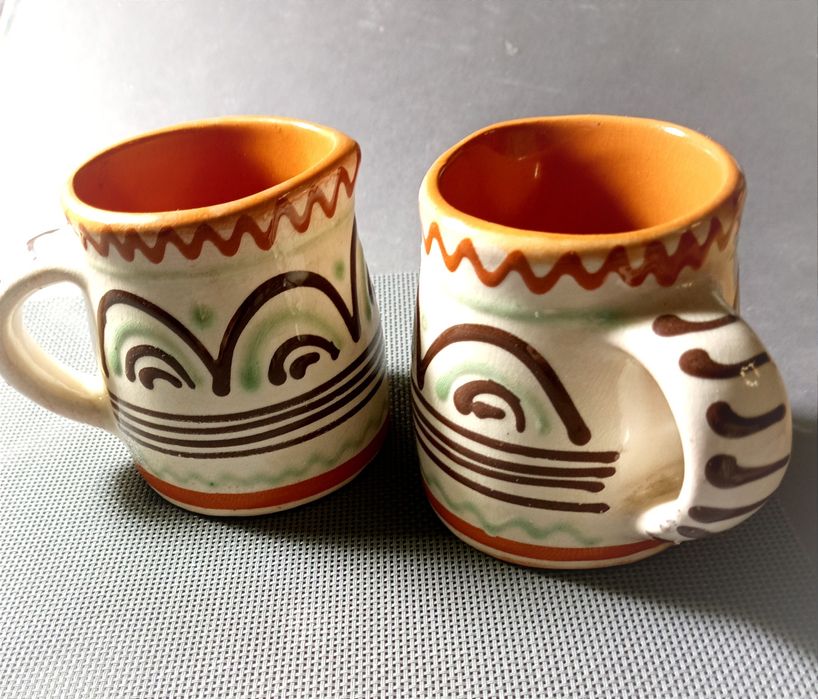 Українська вінтажна колекційна майоліка: глечики, кухлики, вазочки,