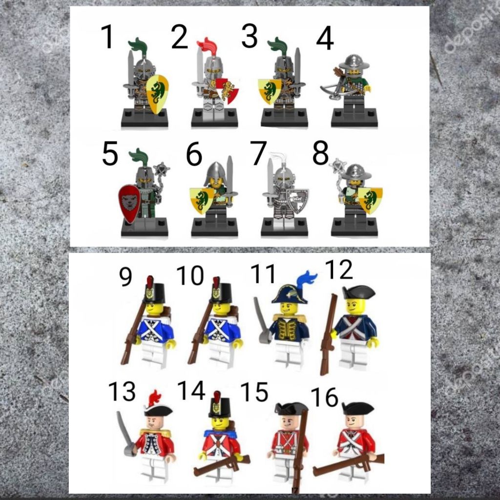 Nowe klocki figurki Rycerz Żołnierz w pełni kompatybilne z Lego