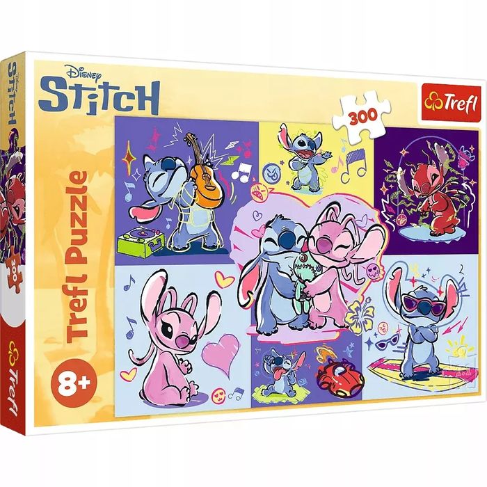 Puzzle 300 elementów. Zakręcony Stitch. Trefl