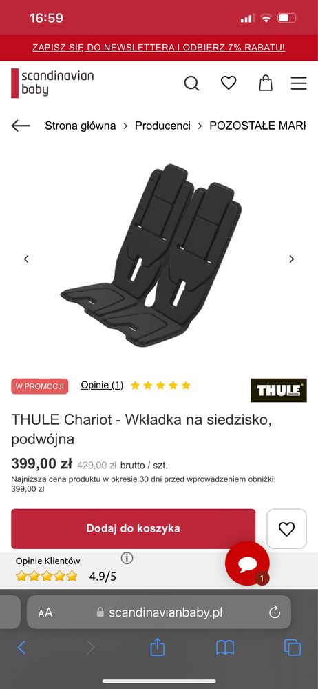 Przyczepka rowerowa THULE Chariot Lite 2 dwuosobowa + pokrowce