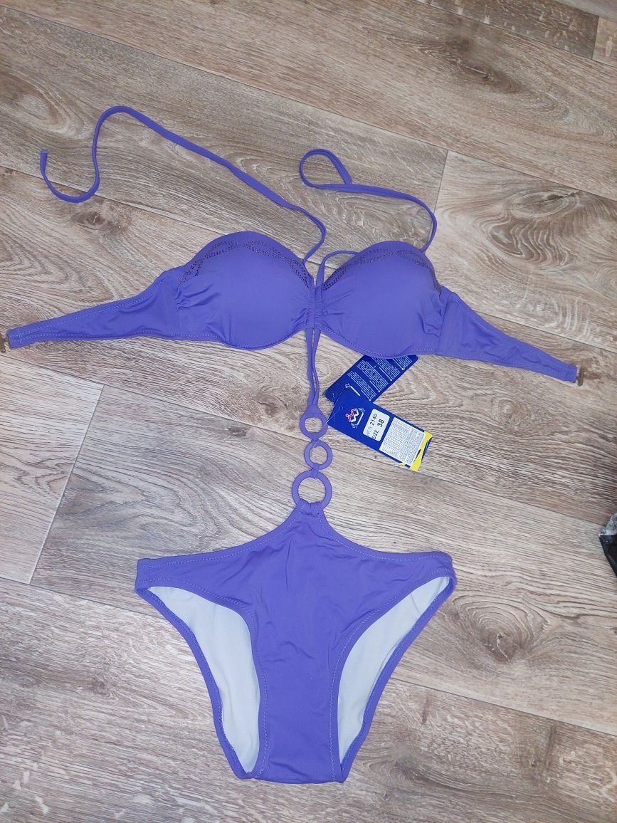 Женский купальник фиолетовый лиловый сдельный сексуальный