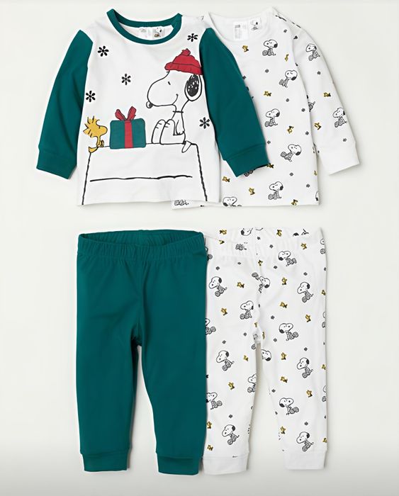 Комплект піжама h&m для новонародженого 0-1 міс штани кофтинка реглан