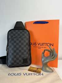 Nerka saszetka Premium Louis Vuitton Avenue Slingbag Damier Graphite