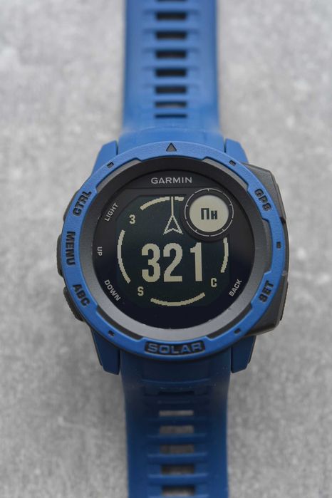 Garmin Instinct Solar синій колір gps компас