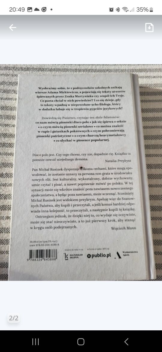 MICHAŁ RUSINEK, Zero zahamowań, czyli filolog słucha piosenek,