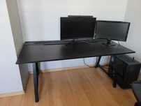 Biurko gamingowe UTESPELARE IKEA czarne 160x80 cm