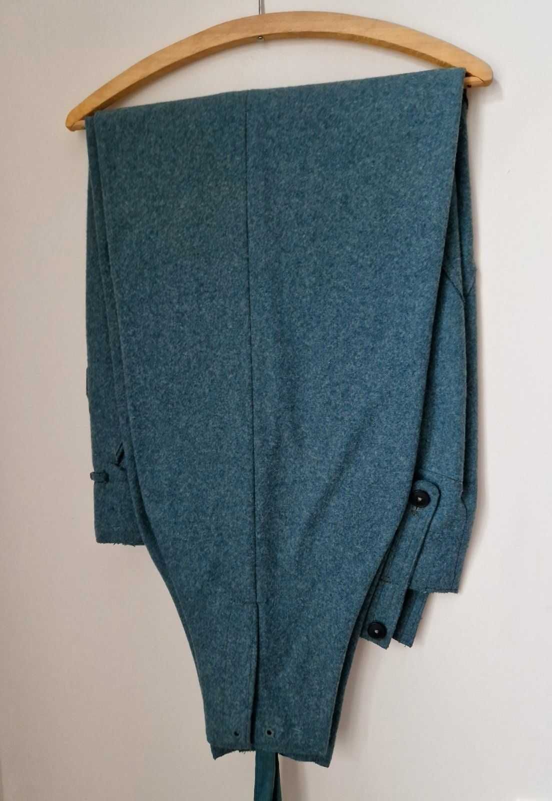 Spodnie Wehrmacht - Polizei M43 z 1944r Paul Grzesik Breslau, oryginał