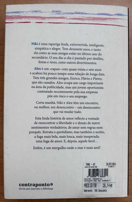 Livro Desculpa, as vou chamar-te amor, Federico Moccia