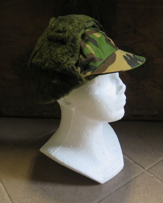 Wojskowa Holenderska Czapka Uszatka Zimowa DPM Woodland r.58