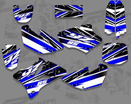 Naklejki Okleina Folia YAMAHA YZ80-YZ85 2002r-2014r RÓŻNE WZORY