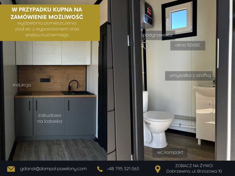 nowoczesny pawilon 8x3/handlowy, biurowy, gastronomia, domek /GDANSK