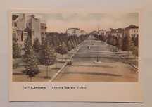Postal antigo de Lisboa - Avenida Ressano Garcia
