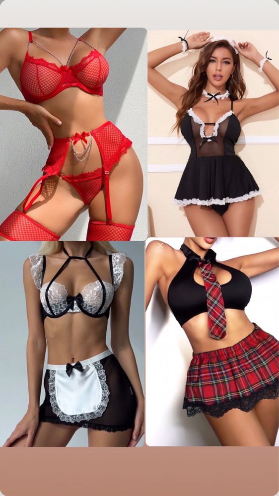Жіноча сексуальна нижня білизна ігровий костюм shein S