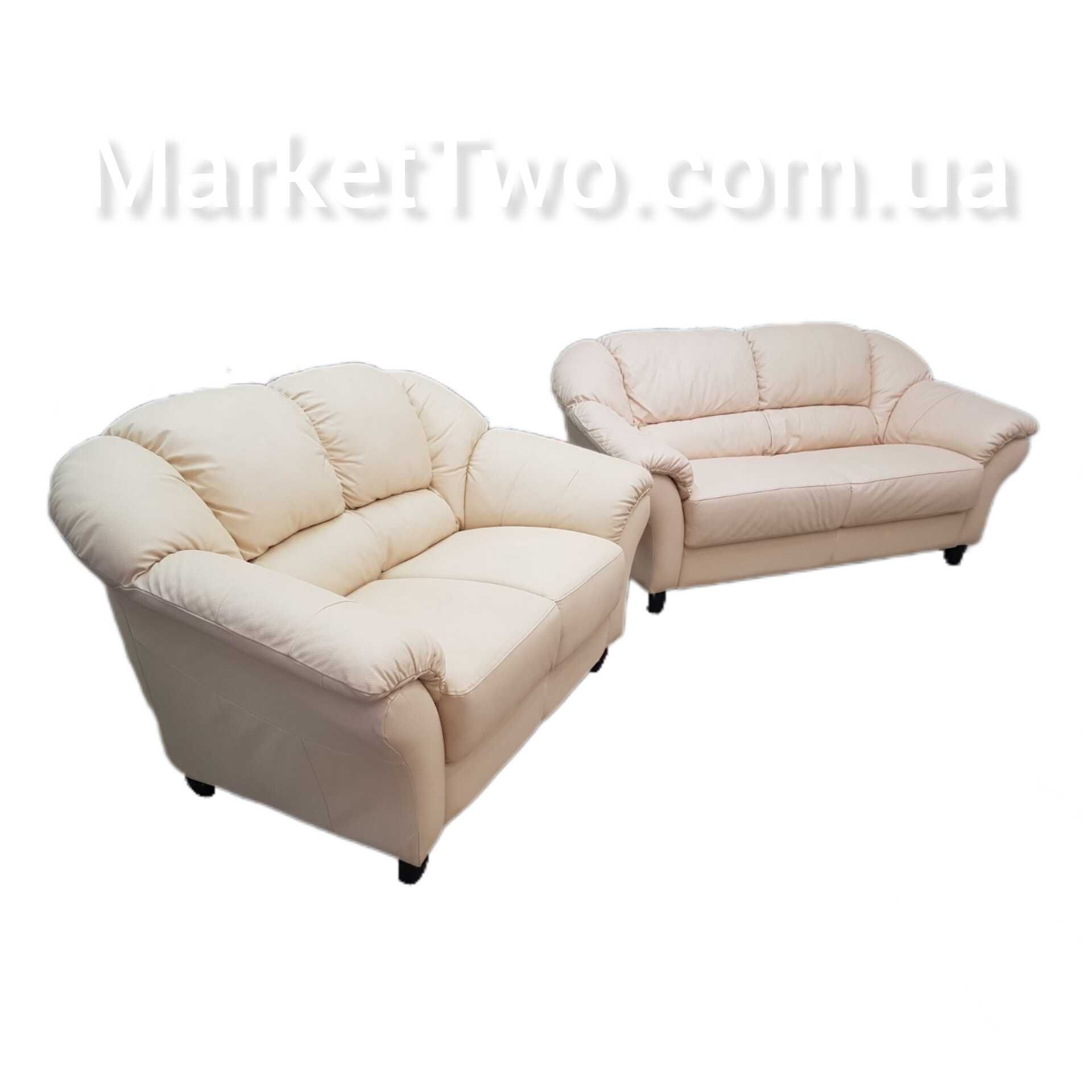 Кожаный гарнитур:диваны тройка и  двойка, б/у Natuzzi, Италия (010701)