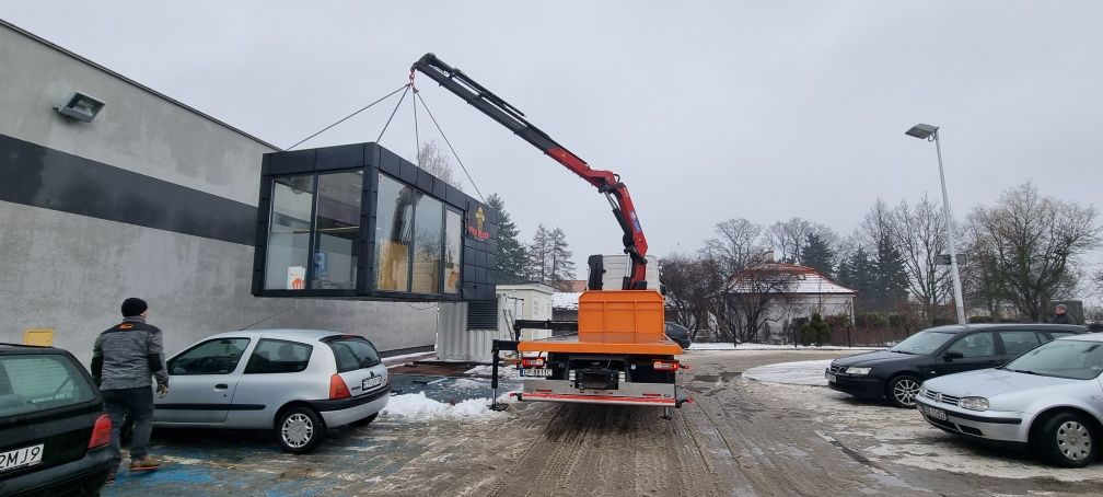 Usługi transportowe transport  HDS dźwig , montaż konter ładowarka