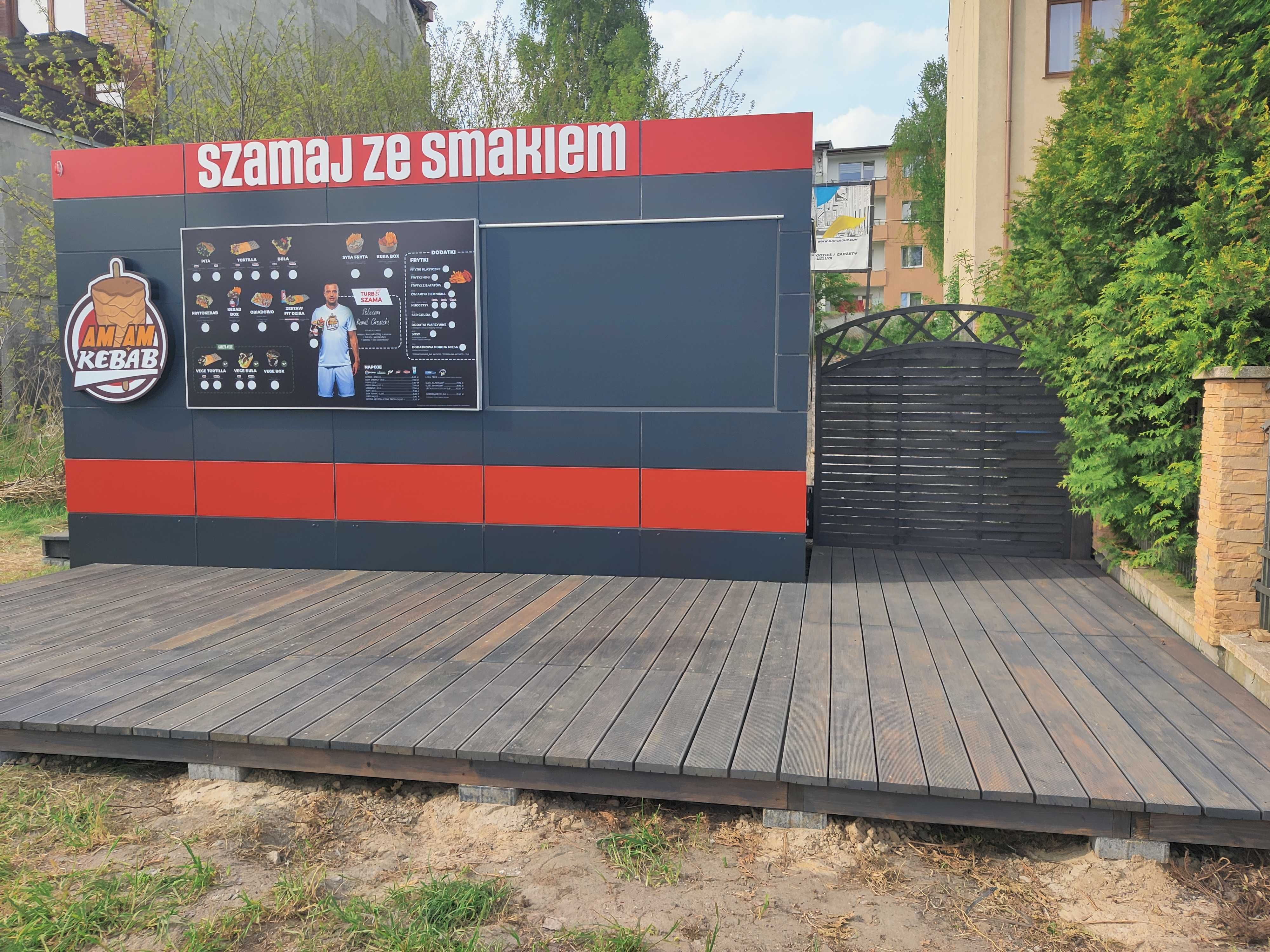 Drewniany taras ogrodowy 24m2