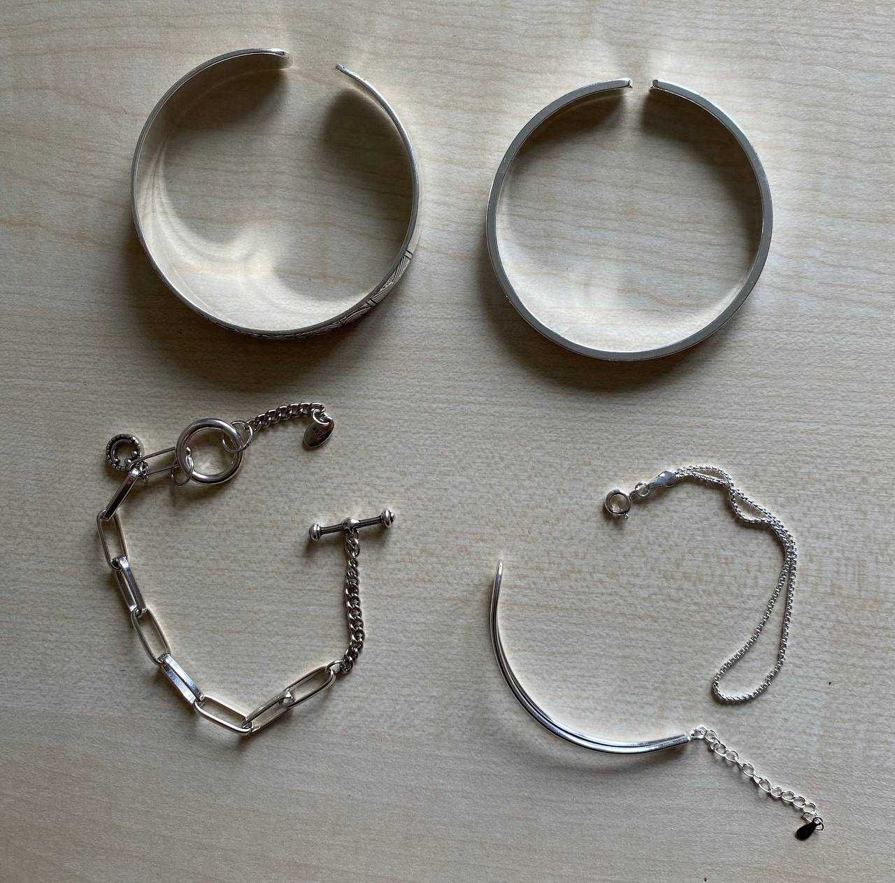 браслет срібло серебро браслетик кольцо