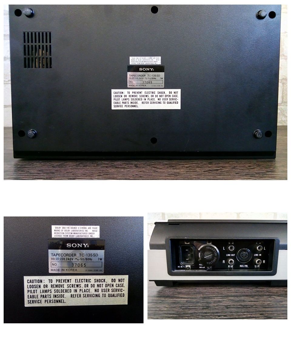 Sony TC-135 SD Stereo Cassette Corder 1975-78