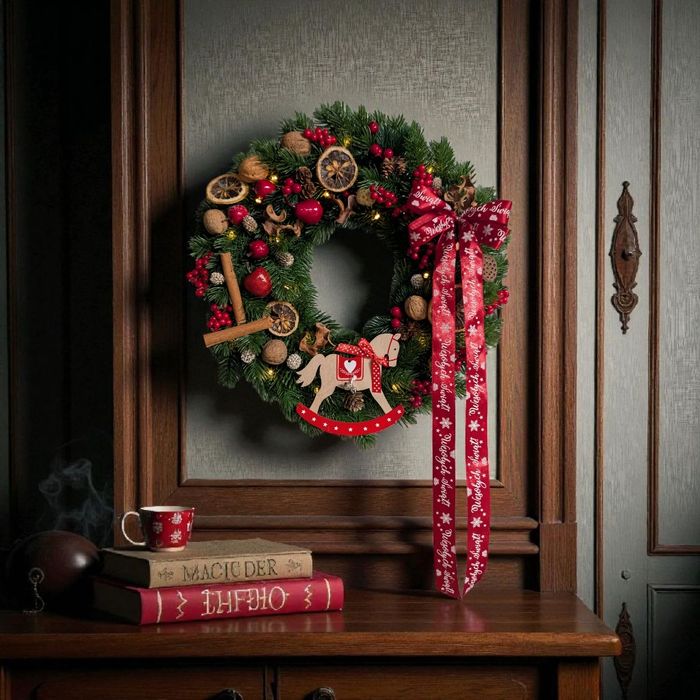 Wianek Bożonarodzeniowy z oświetleniem