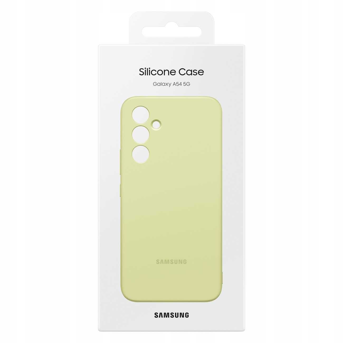 silikonowe etui Samsung Silicone Case Cover limonkowe do Galaxy A54 5G