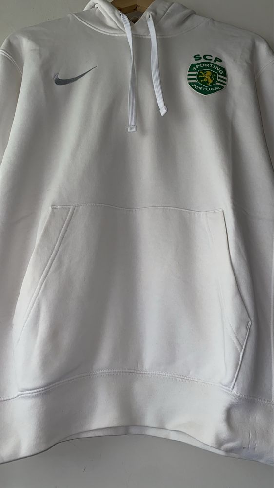 Sweatshirt Hoodie Branca Sporting x Nike