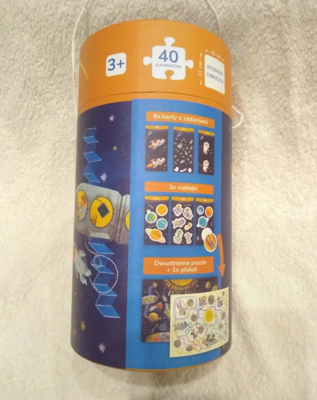 Nowe Dwustronne puzzle.kosmiczna przygoda.