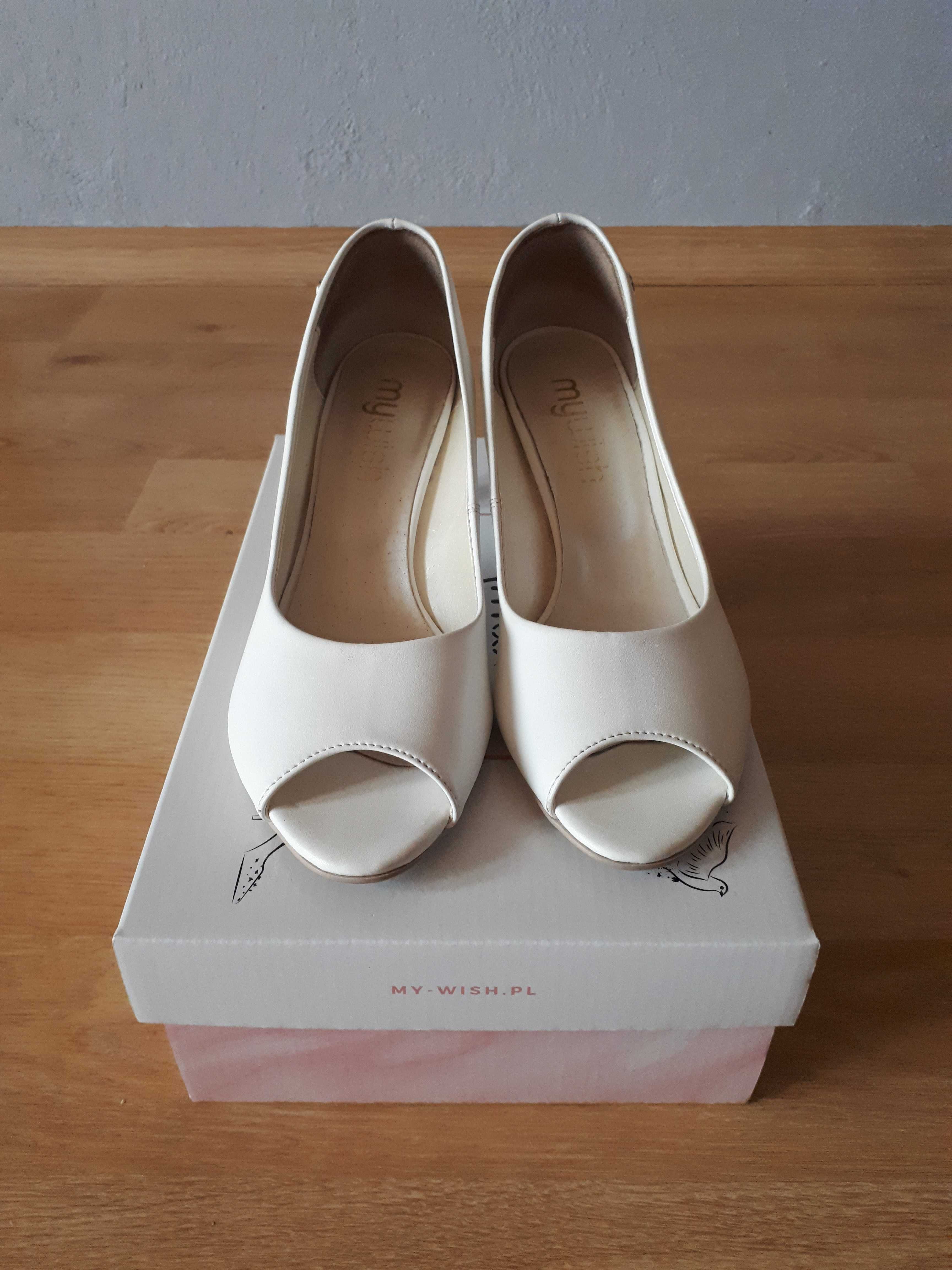 Buty ślubne MyWish Peep Toe