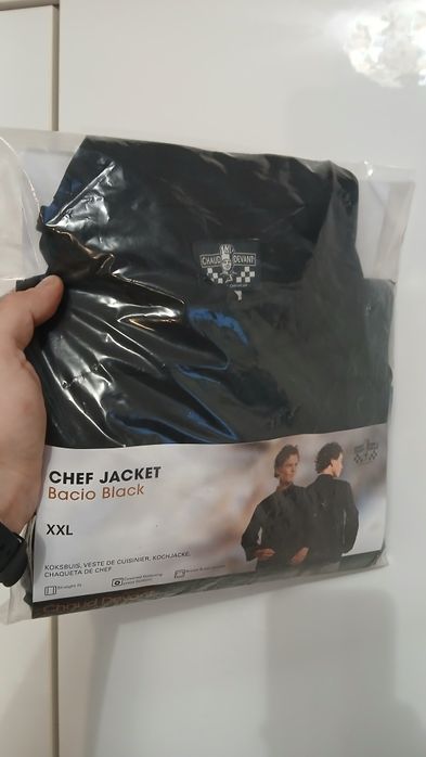 Nowy fartuch kucharski Chaud Devant Chef Jacket Bacio Black XXL