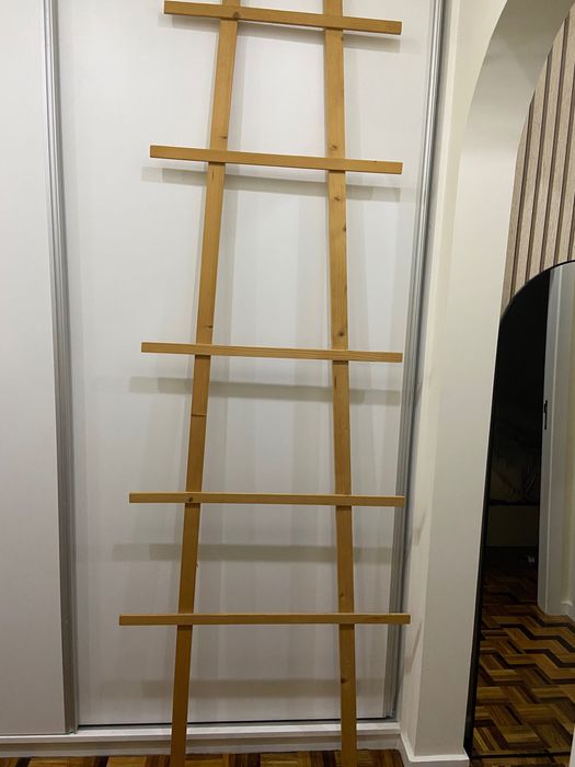 Escada de madeira decorativa madeira natural