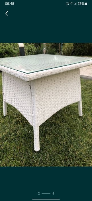 Stolik technoratan nowy tarasowy ogrodowy biały

50x50 cm wysokość 46