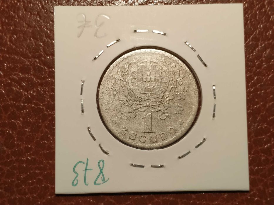 873 moeda de 1 escudo de 1939 em alpaca - Portugal