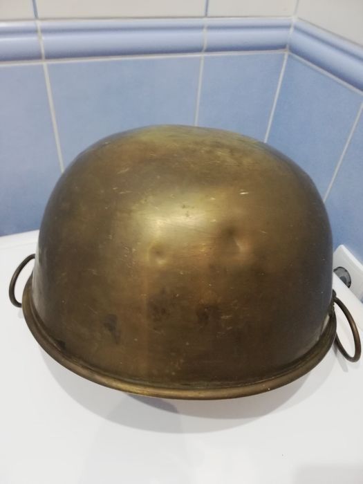 OBNIZKA--440/340zl--BARDZO--DUZA-mosiężna-oslonka-misa-36,5x19x8cm