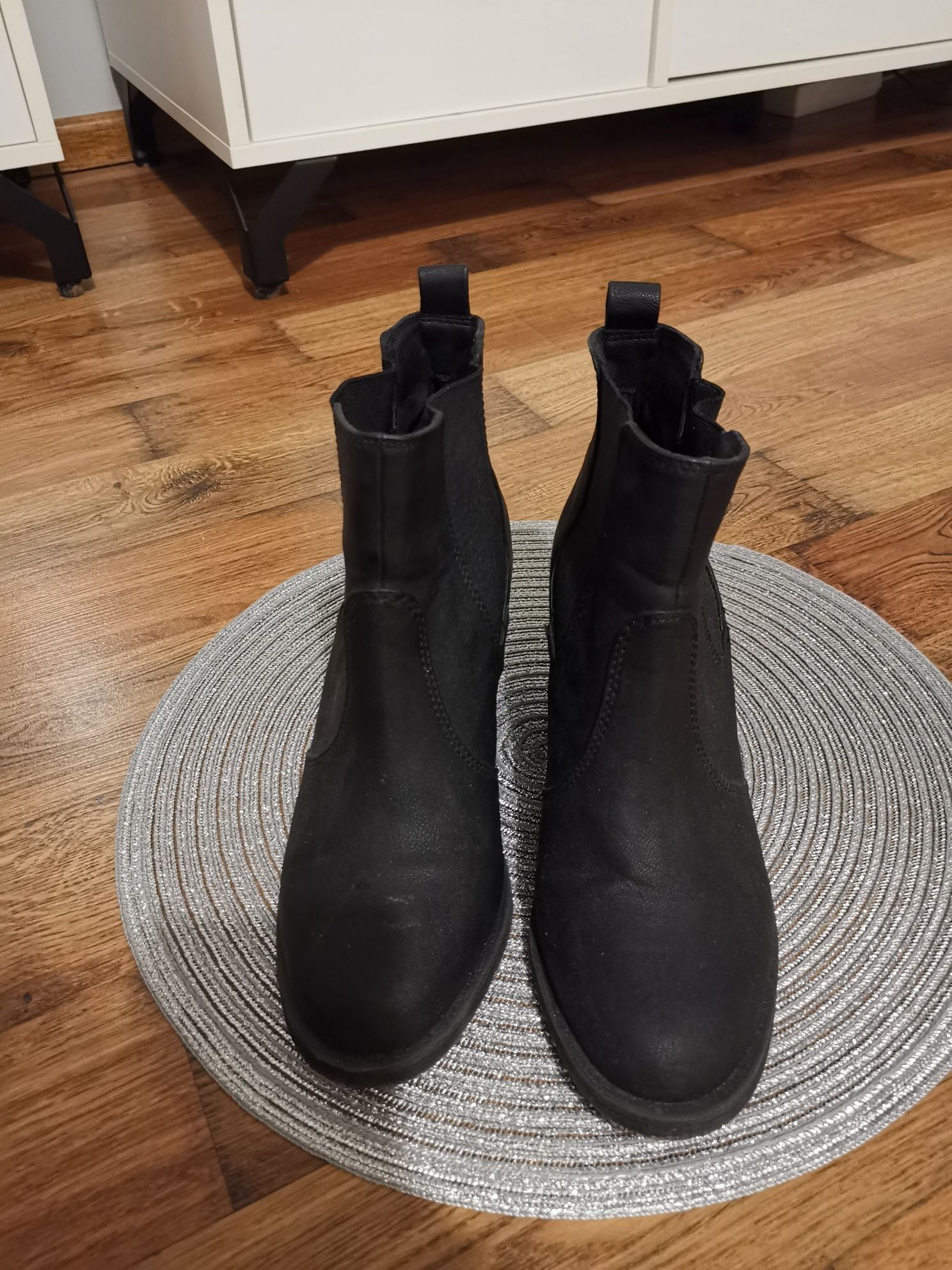 Botki wiosenne czarne damskie 38 H&M