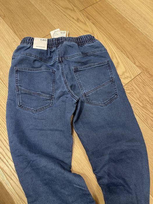 Spodnie chlopiece jeansy joggery r.140 reserved nowe!!