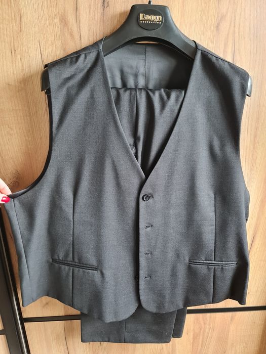 Garnitur ślubny 3 częściowy rozm. XXL na wzrost 175cm