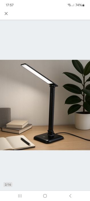 Lampka  na biurko  Ledowa  ściemnialna regulowana skladana