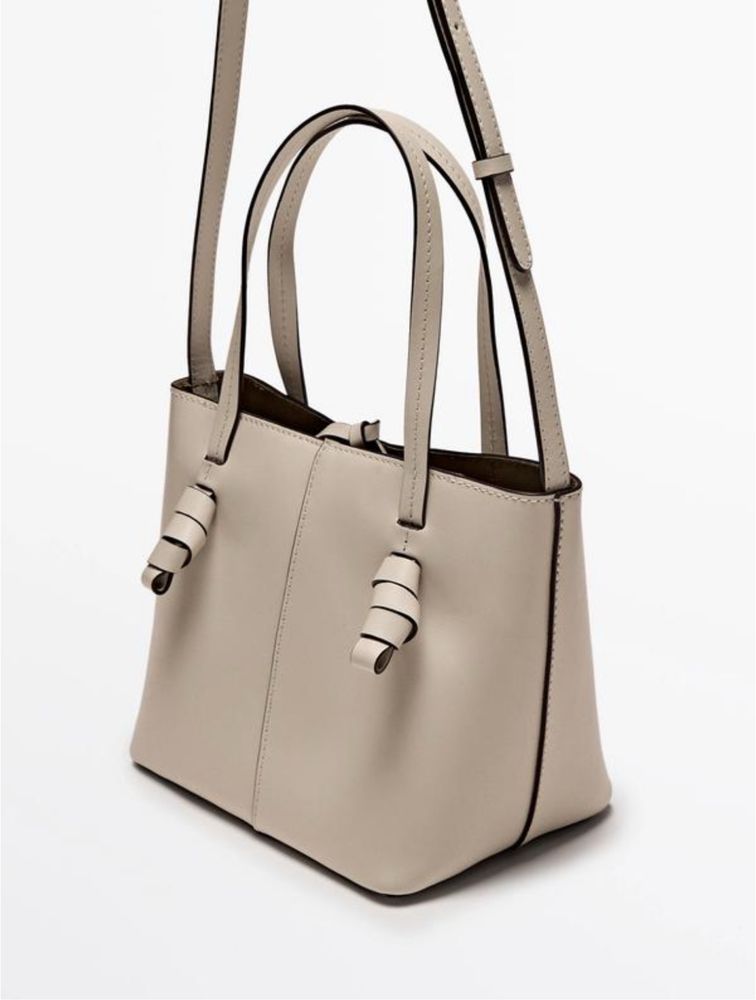 Маленька шкіряна сумка nappa Massimo Dutti