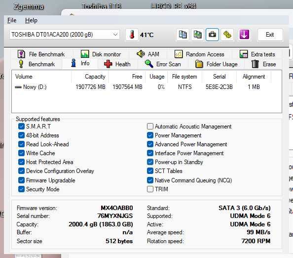Dysk 3,5" Toshiba DT01ACA200 2TB
