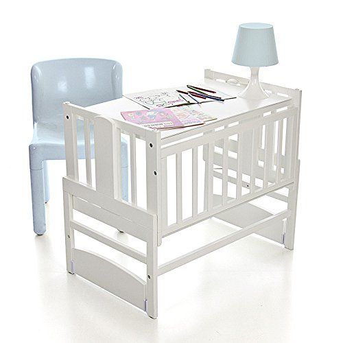 BOLON BOLON, Drewniana kołyska dla niemowląt, 85 x 53 x 80/104 cm