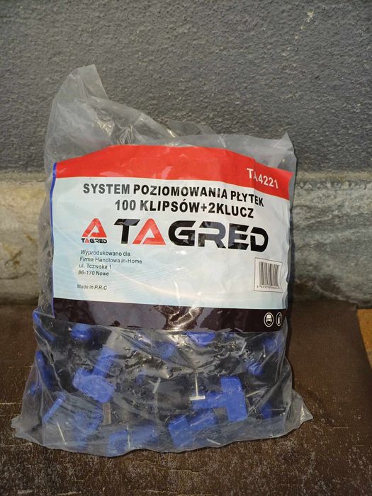 System do poziomowania płytek Tagred ok.200szt + 1 klucz